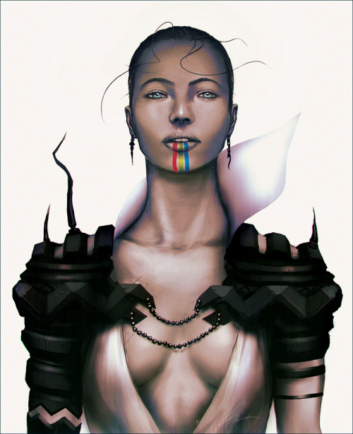artofvlad:Dawn. Dusk. Midnight / 2012A little portrait series of female personifications inspired by