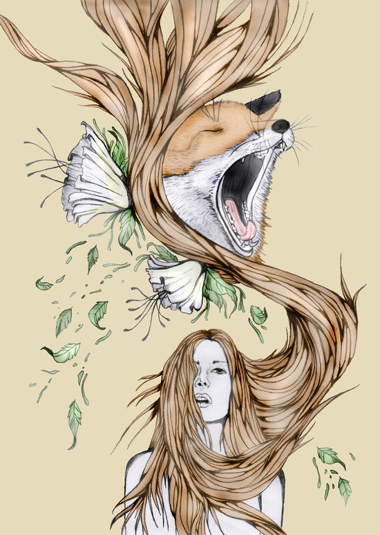 bestof-society6:    ART PRINTS BY KYLE NAYLOR    Daydream   Wood Grain Stag   Current 
