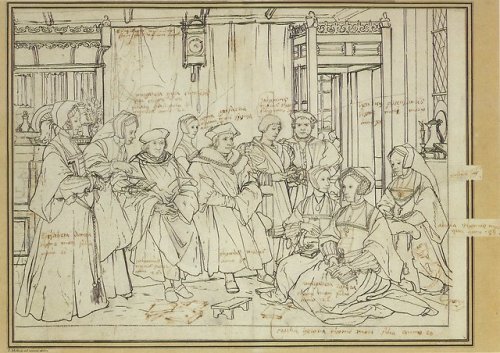 artist-holbein:Study for the Family Portrait of Thomas More, 1527, Hans Holbein the Youngerw