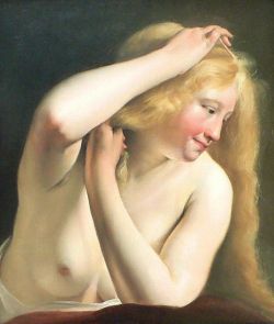 wonderingaesthetic:  Salomon de Bray - Young Woman Combing her Hair, 1635