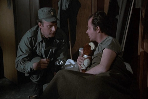 Earliest appearances of Radar’s bear. #1: “I Hate a Mystery,” s01e10. #2: “Major Fred C. Dobbs,” s01