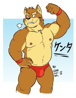 gabshibaa:I finally had time to draw something for @zunguri_kenta because his character is cute, sexy but cute!