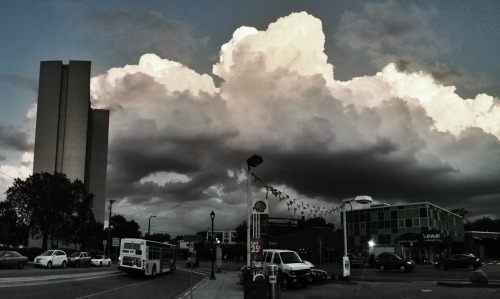 Cool clouds over Seward Coop in #Minneapolis today.