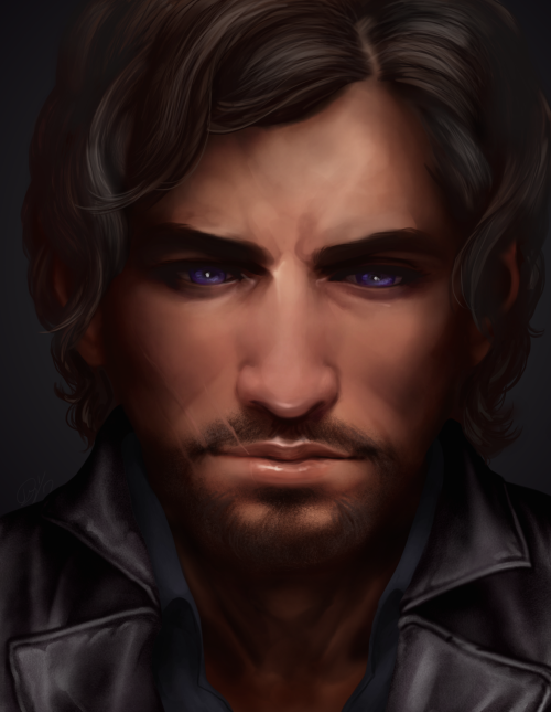 aerorwen: Portrait of Aaron Turner (OC, he/him)Painted in GIMP 2.8