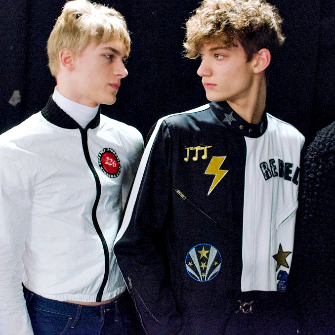 hommesclub:  Dominik Sadoch &amp; Serge Rigvava | Topman FW15 LFW Backstage,
