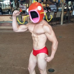 Bro, do you even Splash?!?!  #colossalcon2015 #kalahari #Pokémon #magikarp