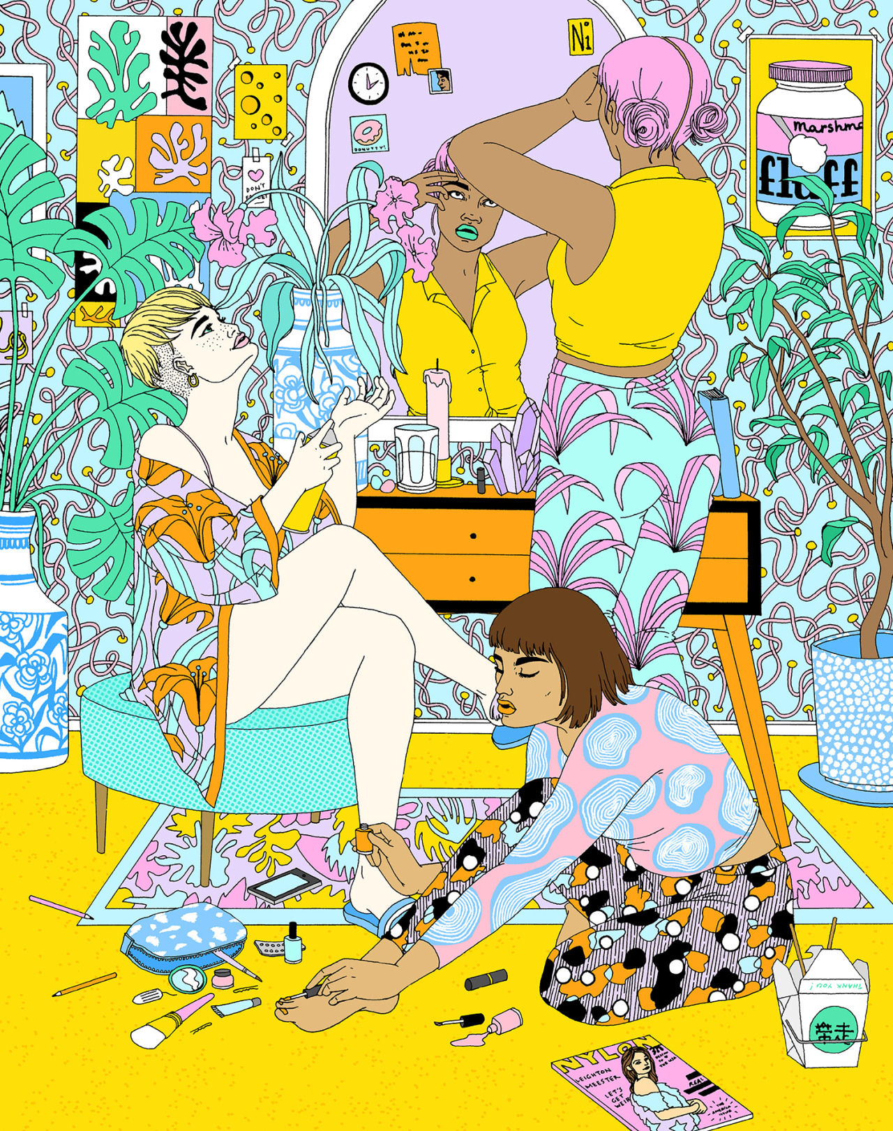 lauracallaghanillustration:  An illustration for the March issue of NYLON to accompany