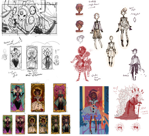 missusruin:concepts for a story about circus lesbians and clown hell