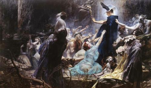 Adolf Hirémy-Hirschl, The Souls of Acheron, 1898