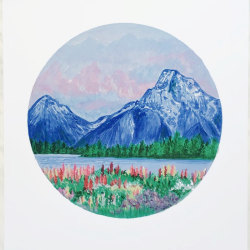 culturenlifestyle:  Moon-Shaped Landscape Paintings by Katelyn Morse Katelyn Morse from BirchBliss composes bohemian illustrations, inspired by nature. As the world shifts towards an urban centred lifestyle, the art featured by Morse aims to reconnect