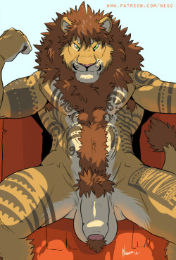 neggerfurryart: The king of the tribe request