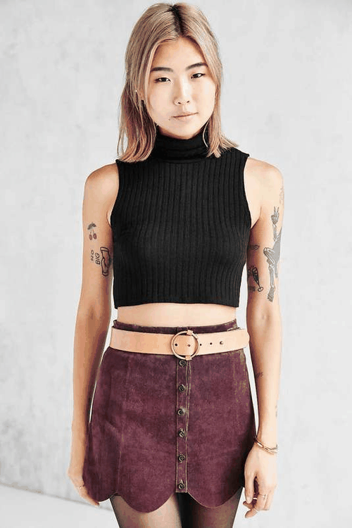 hipster-miniskirts:Ecote Scalloped A-Line Suede SkirtYou’ll love these Skirts. Promise!