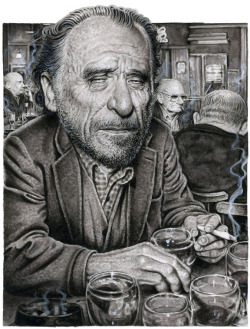 fantagraphics:  Portrait of Charles Bukowski by Drew Friedman, available now from Drew’s web store as a limited-edition print. 