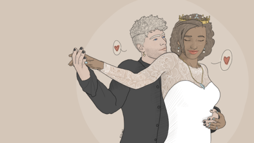 nottmygoblindaughter:evitcani-writes:Congrats to a Mr. and Mrs. de Rolo!!! I did not think I’d get t