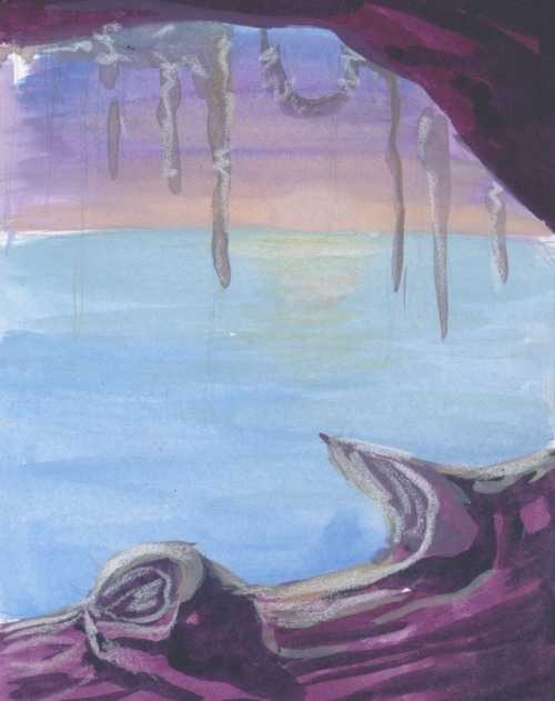 Gouache landscape and color sketchbook studies - 3″ tall