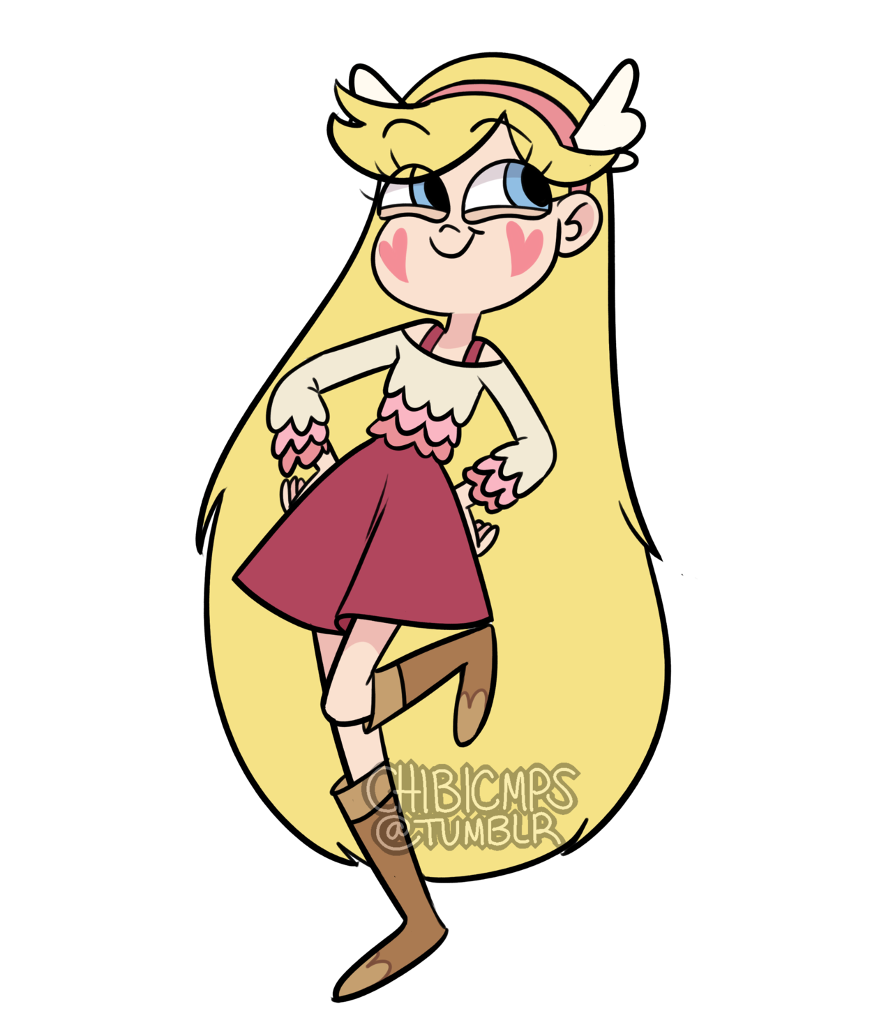 chibicmps:I never draw Star, so… I made an outfit for her ;v;Actually it was for