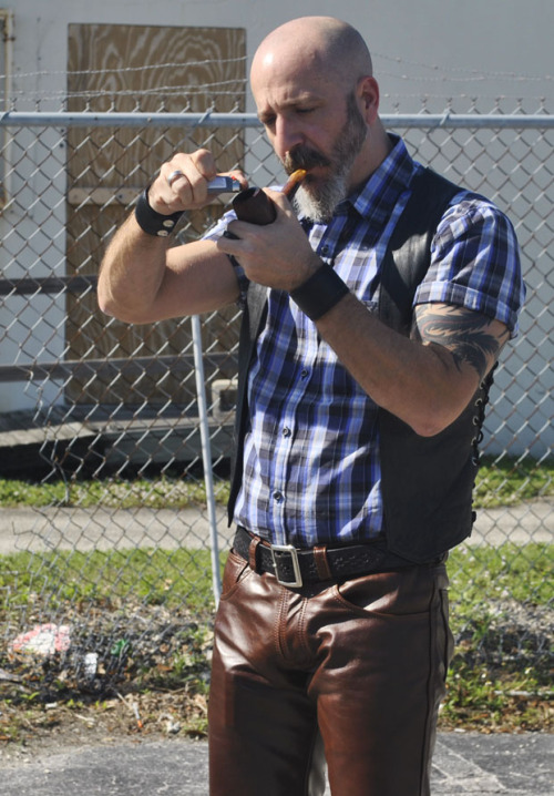 November 28, 2013.  Black & Brown Series.  Custom leather pants by Jason Pelky of Leatherwerks, 