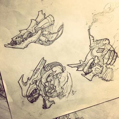 Cleaning out a bunch of old papers at work and found these robeasts. I dug too deep, and awakened th