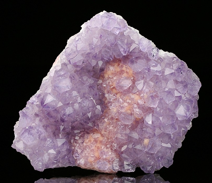 bijoux-et-mineraux:  Amethyst &amp; Rhodochrosite - Boldut Mine, Cavnic, Maramures