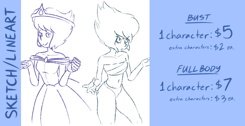 ze-pie:  More arts in my art tag!I WILL NOT DRAW:Sexual NSFW (nudity is fine)Extreme GoreMecha/Other super-complex humanoid robot designsNon-Human-like creatures (i can’t draw animals too well)I WILL DRAW:Pretty much everything else…So the prices