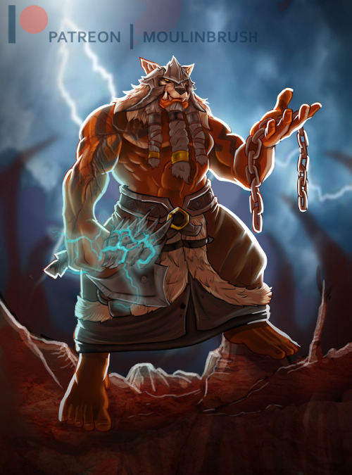 Powerful and strong here comes Mag’har Shaman We are OPEN FOR COMMISSIONS!! send us a message 