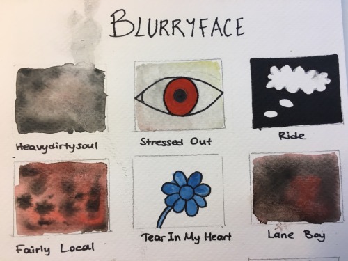 odetothephantaloon: darkclique: did a blurryface song based arty-thing with watercolors + markers Th