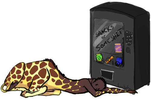 en-shaedn:lackofa:Giraffe-taur drops a quarter: the crappy comic.okay but this is the purpose of the internet. I can look at a cute comic about a giraffe centaur who dropped his quarter trying to get a crappy vending machine snack. In no universe would