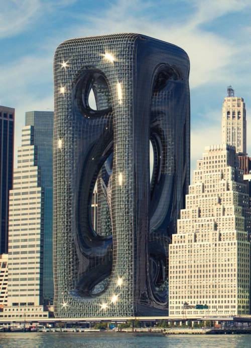 evilbuildingsblog:Hayri Atak Architectural Design Studio envisioned Sarcostyle, a conceptual skyscra
