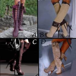 ideservenewshoesblog:  Gypsy Lace-Up Knee High Flat Boots - Purple