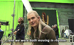 wrathandruin-blog:  the hobbit production video #11 → orlando and evangeline  Se