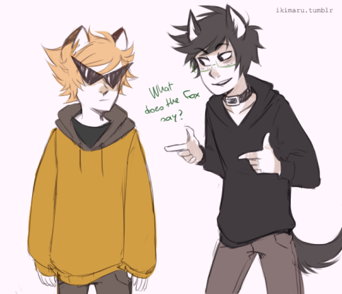 drew some more of that thing with the fox Dirk I drew a while back hhh