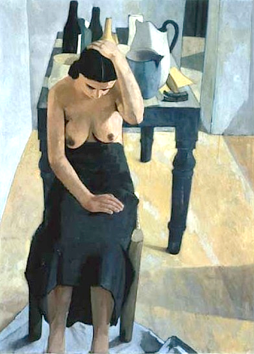 vasilyt:bofransson:Felice Casorati (1886-1963) Donna vicino al tavoloDonna