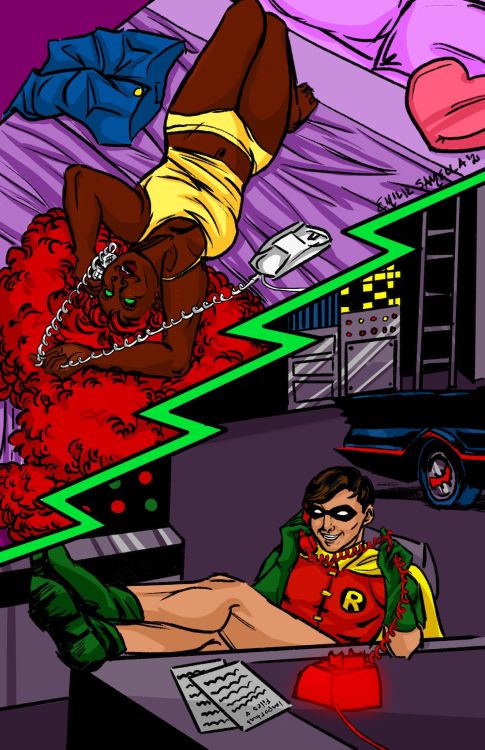 lesbian-space-fish: Batman (offscreen): Robin! The Batphone™ is for emergencies ONLYRobin: but