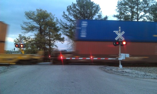 Railroad crossing in the early morning!