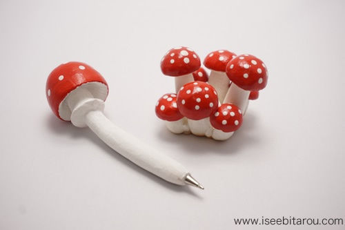 iseebitarou:  Mushrooms Ballpoint pen 