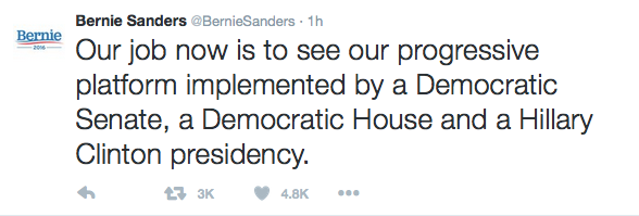 To the Sanders fans pissed about Bernie endorsing Hillary