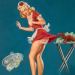 theamericanpin-up:Gil Elvgren - “Fresh Lobster” - 1944 Calendar Illustration from the Louis F. Dow Calendar Co. -