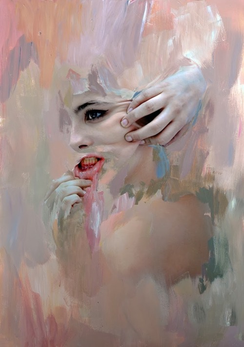 f-l-e-u-r-d-e-l-y-s:  Roseanne Jones: Like appearance affects human perception     For some people, maintaining a positive image can be a lifelong problem.  In a series of paintings called the complex, 19-year-old photographer and media artist Roseanne