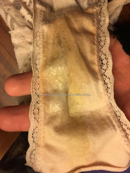 Dirty panties worn 4 days with pussy discharge on them. More dirty panties pictures and videos at my