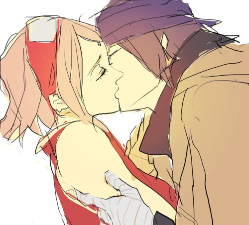 terrondeazucar:  Kiss me softly - SasuSaku  by hkm  