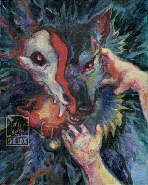 Skulldog:   To Tame Me. Acrylic On Canvas.  Gosh Been Picking At This One For The