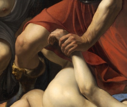 Bartolomeo Manfredi, Cupid Chastised (detail), 1613. Oil on canvas, 175.3 × 130.6 cm. Art Institute 