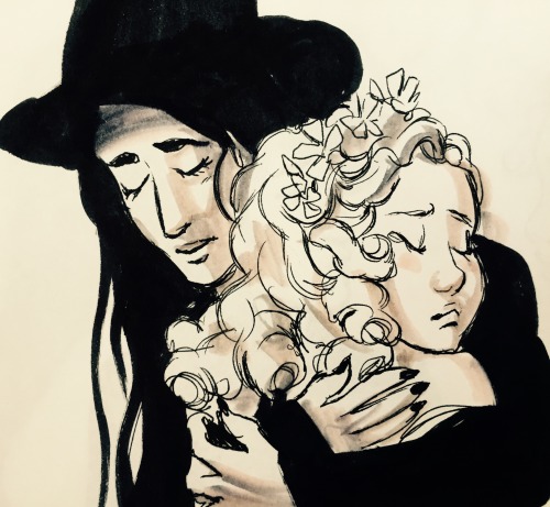 bevsi:  Inktober day 10. Wicked 🌸🌿 