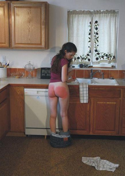 Helping her with housework.  She will be much more diligent with a red behind.