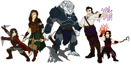 This is our party (lovingly known as The Nobblies) from left to right we have:• Lavias Shadowspark