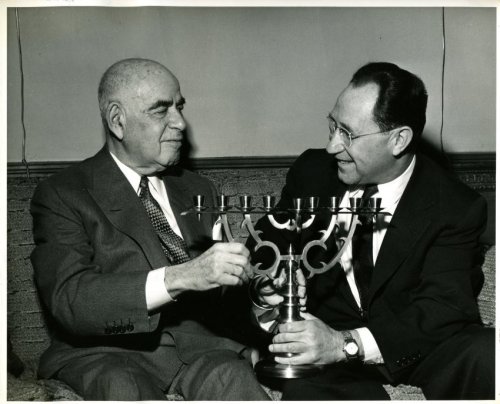  ThrowbackThursday from the JMM Collections: Senator Herbert Lehman on his 80th birthday being prese