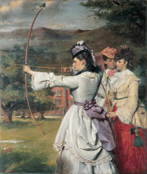 lacedheartt: The Fair Toxophilites (1872) by William Powell Frith. Archery was one of the few compe