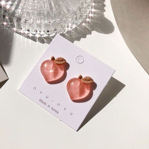 NEW DROP! Check out our Summer Peach Earrings✨ . . . { tap to shop } Free worldwide shipping ✈️ whit