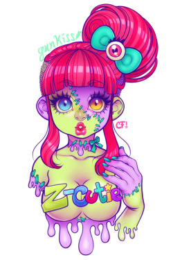 artagainstsociety:    Z-Cutie by Gunkiss    FRANKENBOOBIES