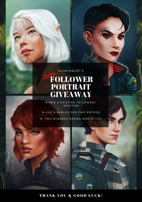 tazmynburt:Hi guys! I realised recently that I’ve never done a giveaway, and that I was also close t